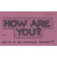 How Are You IS AN OFFICIAL SECRET Comic Humour Proverb Postcard