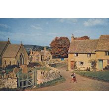 Child On Pushbike Bike Cycle Snowshill Gloucestershire Cotswolds 1970s Postcard