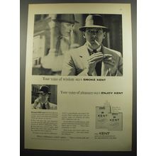 1955 Kent Cigarettes Ad - Your voice of wisdom says smoke Kent