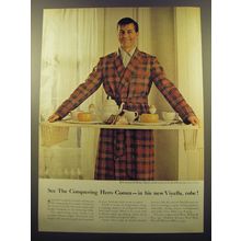 1959 Viyella Robe Ad - See the conquering Hero comes - in his new Viyella robe!
