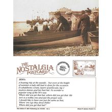 Postcard Victorian Ladies Boating Trip Seaside 1890s Pier Steamer - Nostalgia