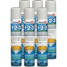 Zinsser 343748-6PK Bulls Eye 1-2-3 Turbo Primer Spray, 26 Oz, Gray, 6 Pack