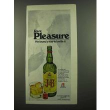 1974 J&B Scotch Ad - Rare Pleasure Way to Bottle