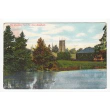 The Churches from the Avon Evesham Postcard Worcestershire