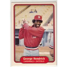 1982 Fleer baseball card 113 George Hendrick- Cardinals