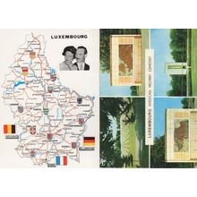 Luxembourg Military American Cemetery Map 2x Postcard s