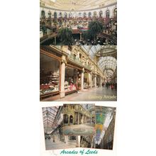 Leeds Yorkshire Thornton Arcade Shopping Precinct Shops 3x Magnificent Postcard