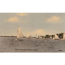 Yacht Racing Oulton Broad Norfolk Broads Old Postcard