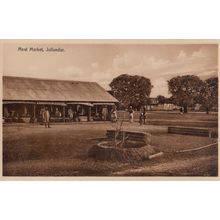 Meat Butcher Market Jullunder Punjab Old Real Photo Indian Postcard