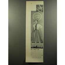1953 Franklin Simon Majestic Dress Ad - Suave, sweatered cotton