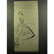 1953 Henri Bendel Dress Advertisement - Young-Timers merge swish and dash
