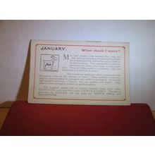 CAPRICORN, JANUARY, ZODIAC SIGN antique postcard by W. E. Mack of London =