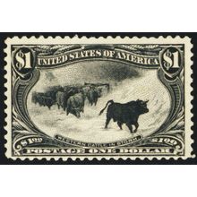 292, Mint NH $1 Cattle In Storm - With PSE Certificate * Stuart Katz