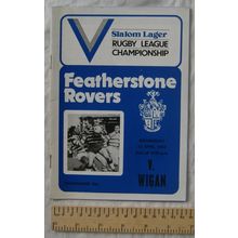 1983 programme Featherstone Rovers v. Wigan