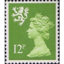 Great Britain 1980 Scotland 12p Yellowish Green Mint MNH SG S33 Sc SMH17 stamp