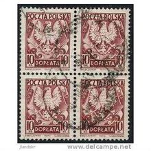 1950 Michel P115 - fine used (o) - block of 4