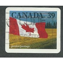 CAN 1989 39c (S/A) 'CANADIAN FLAG AND PRAIRIE'(IMPERFED) FINE USED (EBID41-621)