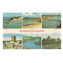 PEMBROKESHIRE MULTIVIEW..unused vintage postcard by Jarrold #