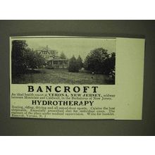 1907 Bancroft Health Resort Ad - Hydrotherapy