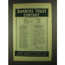 1907 Bankers Trust Company Ad - Depositors