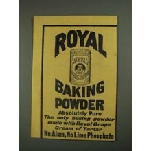 1908 Royal Baking Powder Ad - Absolutely Pure
