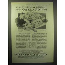 1929 Oakland Chamber of Commerce Ad - C.K. Williams
