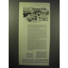 1929 Okland California Chamber of Commerce Ad