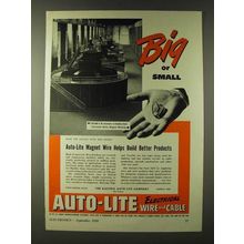 1943 Auto-Lite Magnet Wire Ad - Big or small