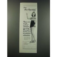 1949 Mississippi Tourism Ad - Dear Miss Hospitality