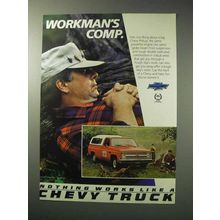 1986 Chevy Pickup Truck Ad - Workman's Comp