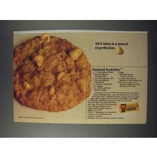 1986 Nestle Butterscotch Morsels Ad - Oatmeal Scotchies recipe