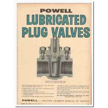 WM POWELL COMPANY 1955 Lubricated Plug Valves advantages vintage ad