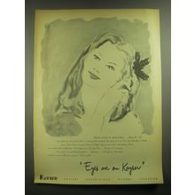 1945 Kayser Lingerie Ad - art by Marcel Vertes - That look in her eyes