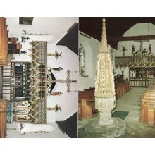 St John The Baptist Lound Suffolk 2x 1970s Interior Postcard s