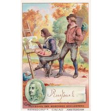 Ruisdael Dutch Painter Printed Signed Bendorps Postcard Antique Trade Card