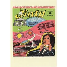 Girls Captured Outer Space Human Zoo Jinty 1970s Comic Postcard