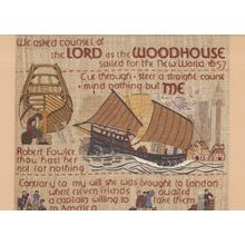 Woodhouse Quaker Tapestry Ships Voyage London To America Postcard