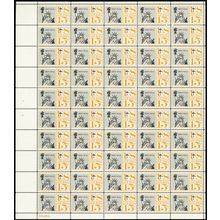 Statue of Liberty Full Sheet of Fifty 15 Cent Airmail Postage Stamps Scott C58