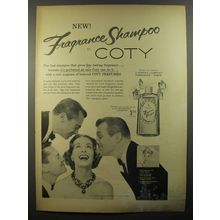 1954 Coty Fragrance Shampoo Ad - The first shampoo that gives lasting fragrance