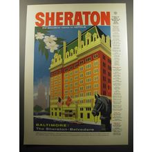 1957 Sheraton Belvedere Hotel Advertisement - Baltimore