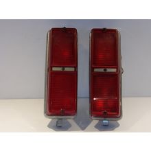 1971 1972 Fiat 128 Sedan Tail Lights OEM Pair 73 74 75 76