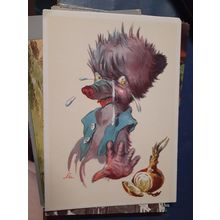 vintage postcard not used artist a k onion makes teddys eyes water