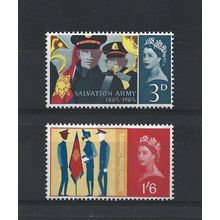 GB.Salvation Army Centenary set of 2.Phosphor Issue.Mounted Mint.Jul25