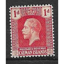 CAYMAN ISLANDS GV 1921-2 WMK MULTI-SCRIPT CA 1d MINT SG71