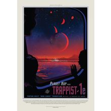 Visions of the Future NASA Trappist Planet Hop Poster Canvas Movie Film Print A0