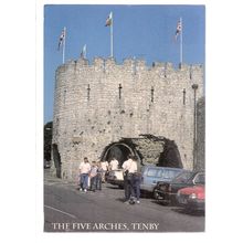 THE FIVE ARCHES, TENBY, WALES used postcard 2013 postmark =