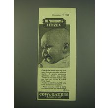 1942 Cow & Gate Milk Food Ad - To-Morrow's Citizen