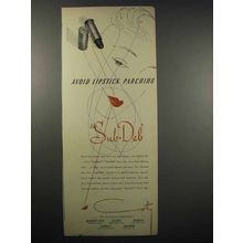1942 Coty Sub-Deb Lipstick Ad - Avoid Parching