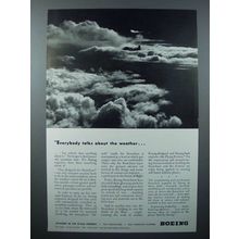 1943 Boeing Stratoliner Plane Ad - About the Weather