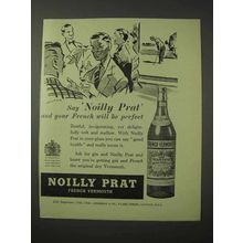 1958 Noilly Prat Vermouth Ad - French Will be Perfect